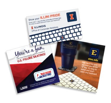 Magellan custom logo keyboard stickers.