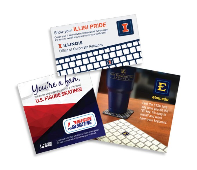 Magellan custom logo keyboard stickers.